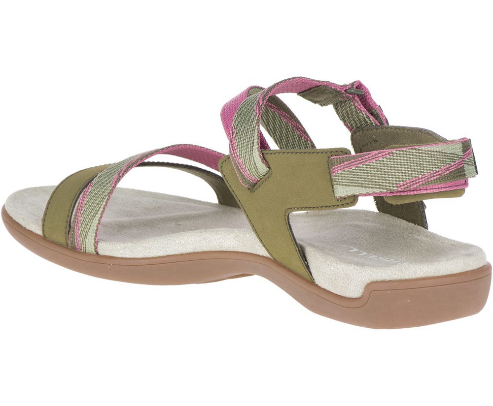 Merrell Sandaler Dame - District Mendi Backstrap - Olivengrøn - YGI248017